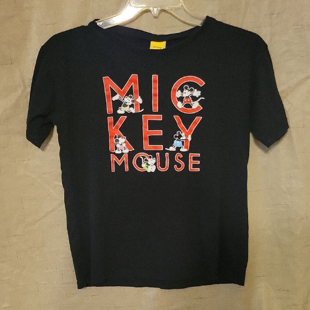 Disney Black Mickey Mouse Graphic Short Sleeve Tee